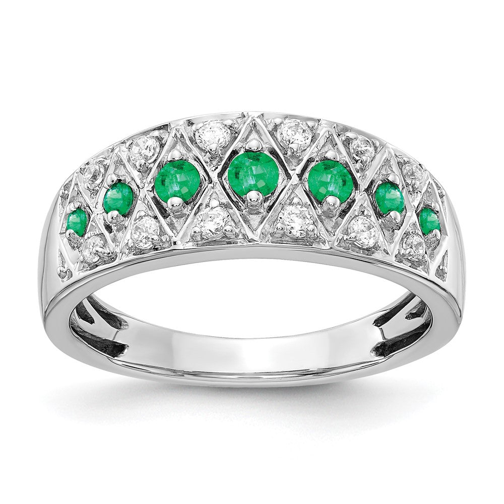 14k White Gold Diamond and Gemstone Fancy Rings