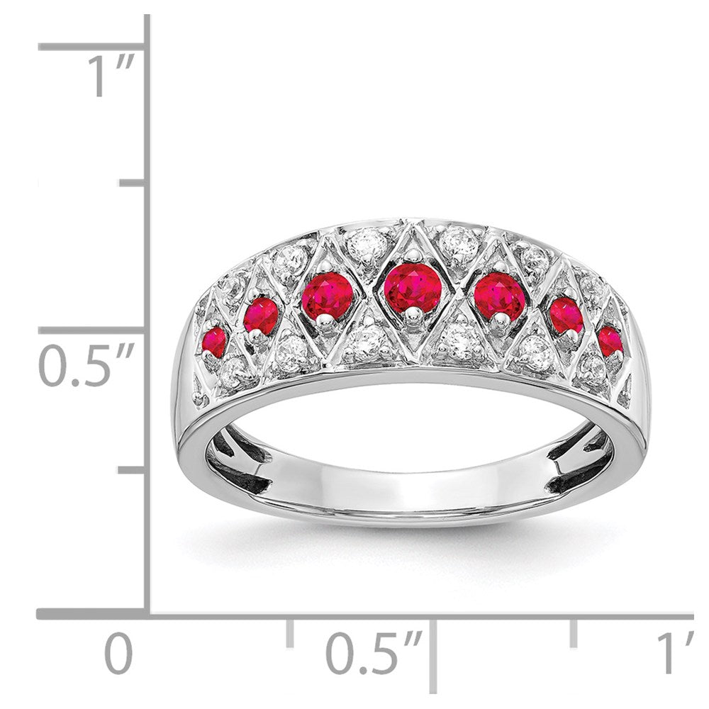 14k White Gold Diamond and Gemstone Fancy Rings