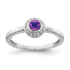 14k White Gold Diamond and Cabochon Gemstone Ring