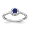 14k White Gold Diamond and Cabochon Gemstone Ring