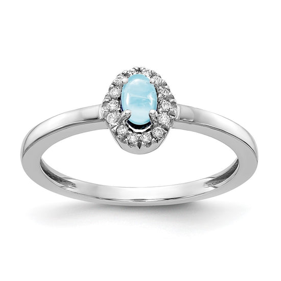 Diamond and Oval Cabochon Gemstone Rings