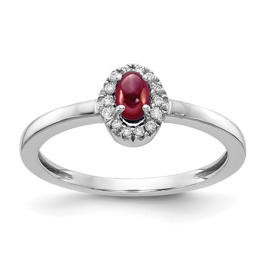 Diamond and Oval Cabochon Gemstone Rings