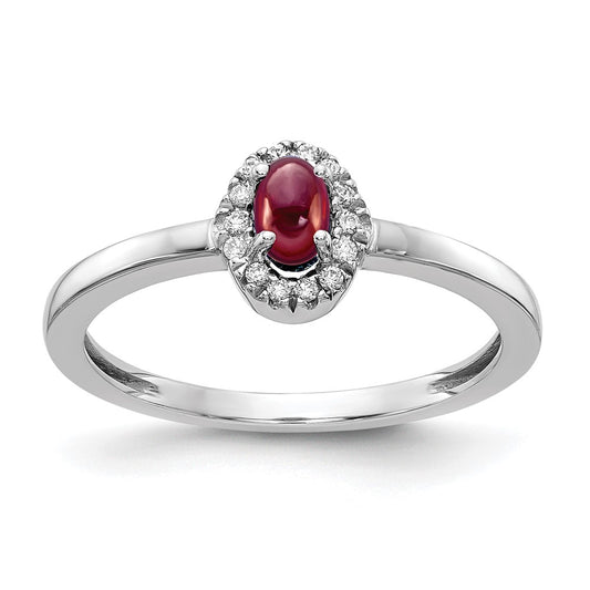 Diamond and Oval Cabochon Gemstone Rings