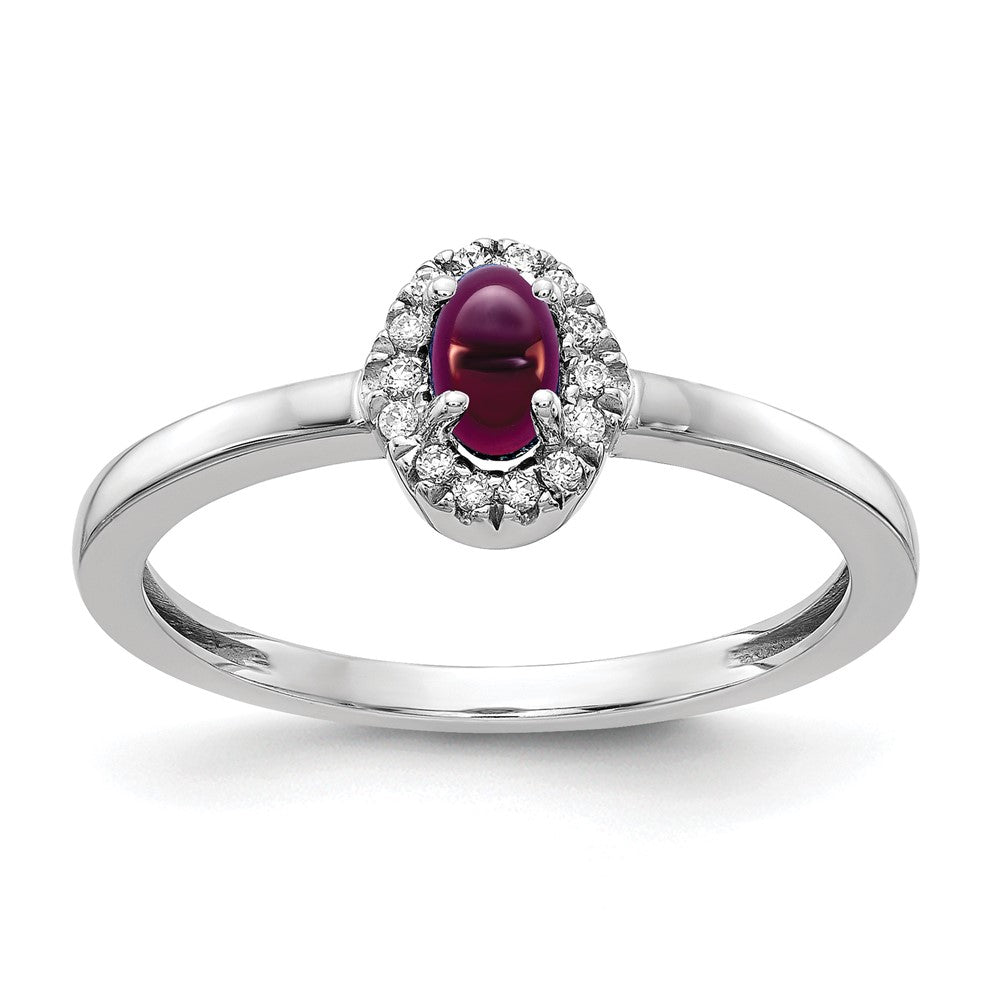 Diamond and Oval Cabochon Gemstone Rings