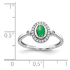 14k White Gold Diamond and Oval Cabochon Gemstone Ring