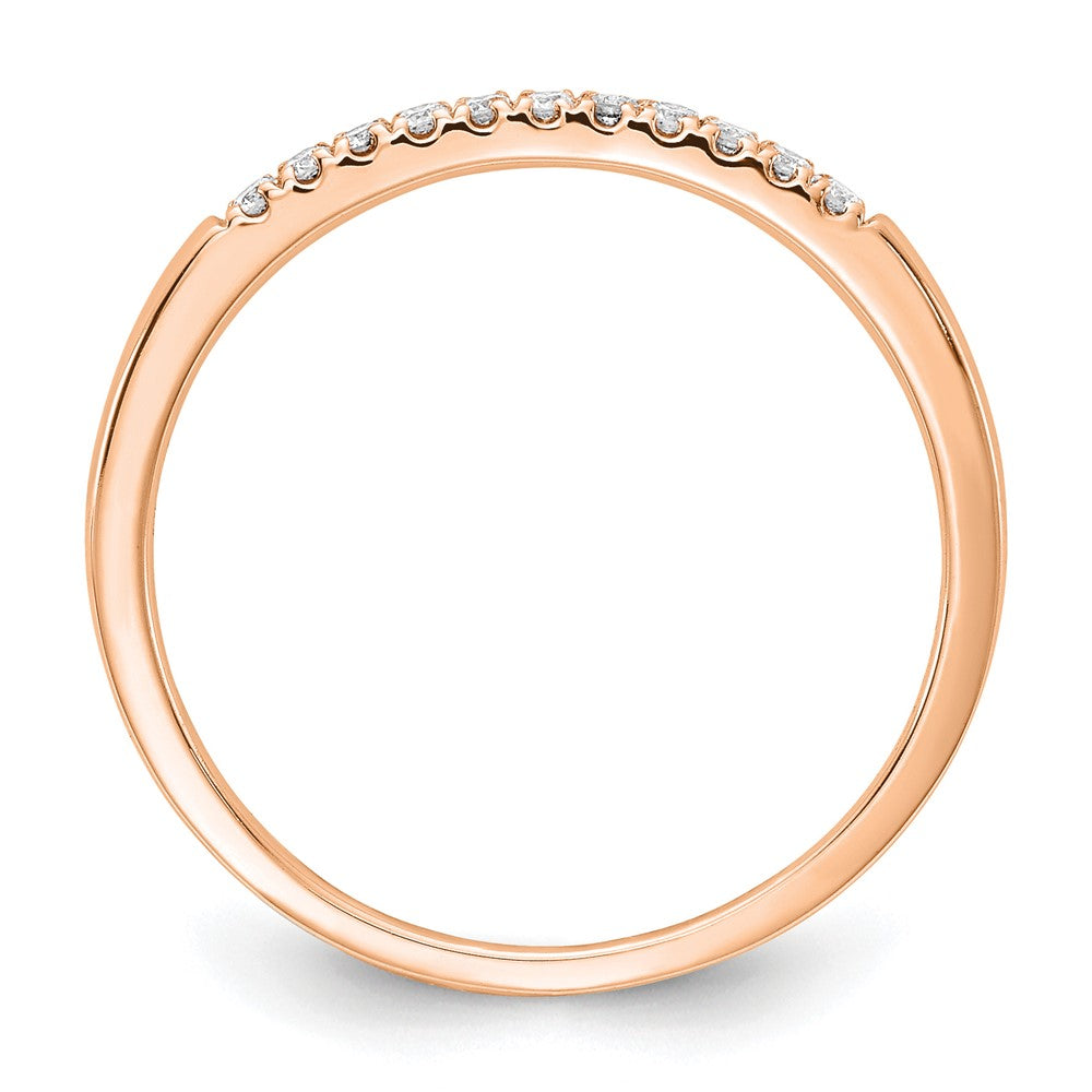14k Rose Gold 1/10 carat Lab Grown Diamond VS/SI+ G+ Complete Wedding Band