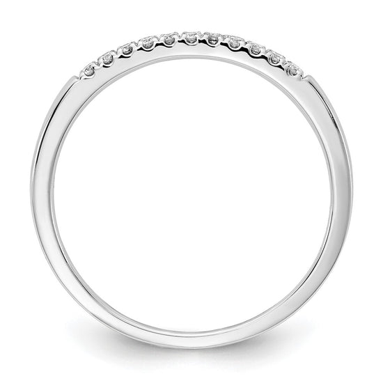 14k White Gold 1/10 carat Lab Grown Diamond VS/SI+ G+ Complete Wedding Band