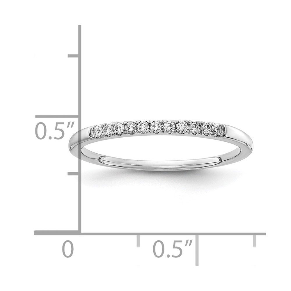 14k White Gold 1/10 carat Lab Grown Diamond VS/SI+ G+ Complete Wedding Band