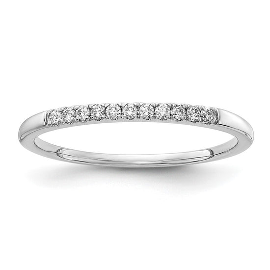 14k White Gold 1/10 carat Lab Grown Diamond VS/SI+ G+ Complete Wedding Band