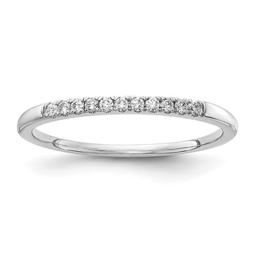 14k White Gold 1/10 carat Lab Grown Diamond VS/SI+ G+ Complete Wedding Band