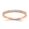 14k Rose Gold 1/5 carat Lab Grown Diamond VS/SI+ G+ Complete Wedding Band