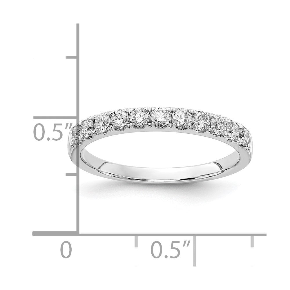 14k White Gold 1/2 carat Lab Grown Diamond VS/SI+ G+ Complete Wedding Band