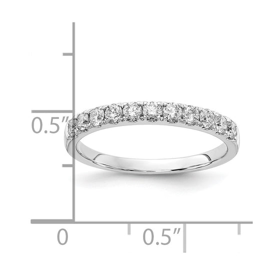 14k White Gold 1/2 carat Lab Grown Diamond VS/SI+ G+ Complete Wedding Band