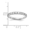 14k White Gold 3/4 carat Lab Grown Diamond VS/SI+ G+ Complete Wedding Band