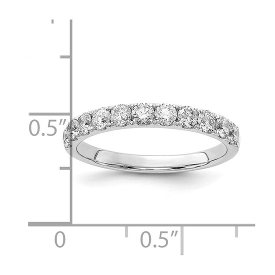 14k White Gold 3/4 carat Lab Grown Diamond VS/SI+ G+ Complete Wedding Band