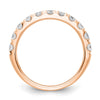 14k Rose Gold 1 carat Lab Grown Diamond VS/SI+ G+ Complete Wedding Band