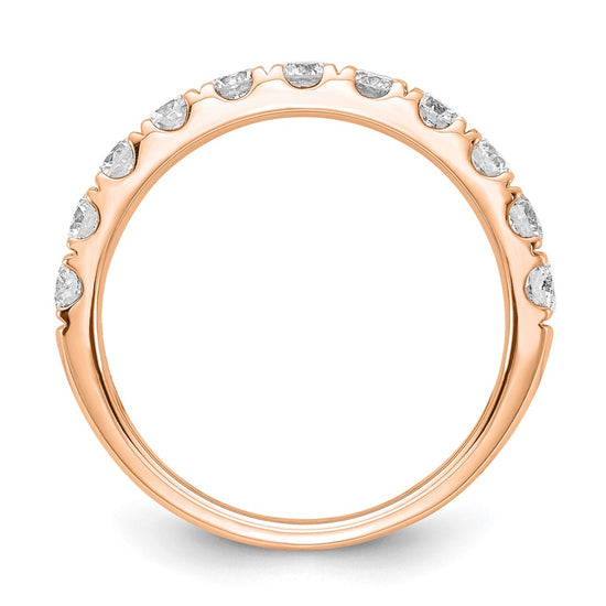 14k Rose Gold 1 carat Lab Grown Diamond VS/SI+ G+ Complete Wedding Band
