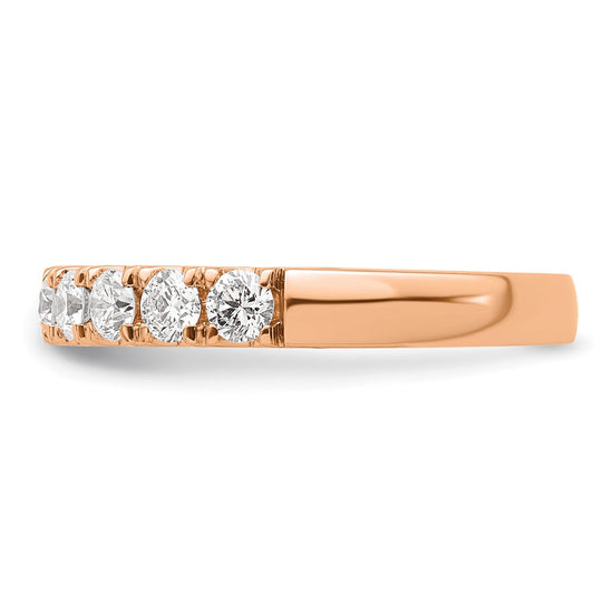 14k Rose Gold 1 carat Lab Grown Diamond VS/SI+ G+ Complete Wedding Band