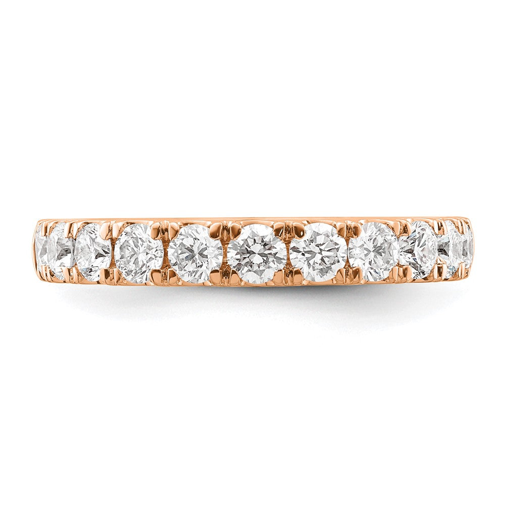 14k Rose Gold 1 carat Lab Grown Diamond VS/SI+ G+ Complete Wedding Band