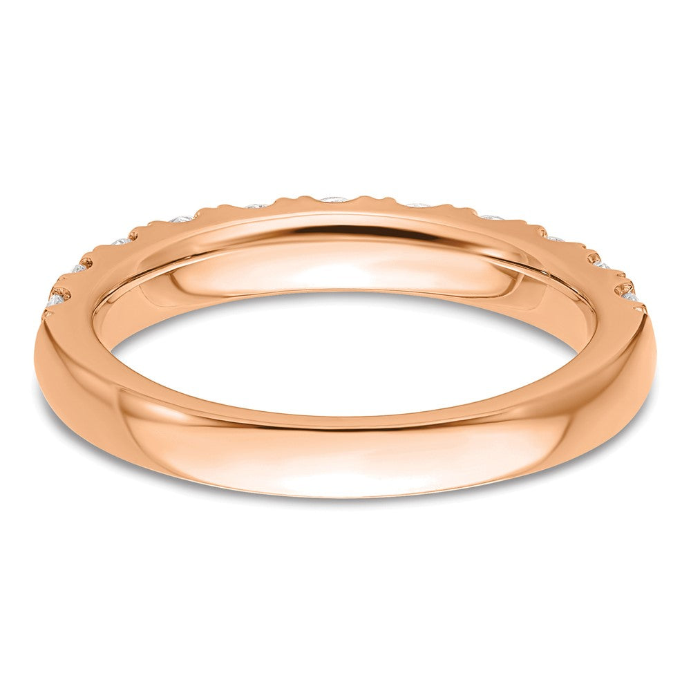 14k Rose Gold 1 carat Lab Grown Diamond VS/SI+ G+ Complete Wedding Band