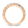 14k Rose Gold 1 1/2 carat Lab Grown Diamond VS/SI+ G+ Complete Wedding Band