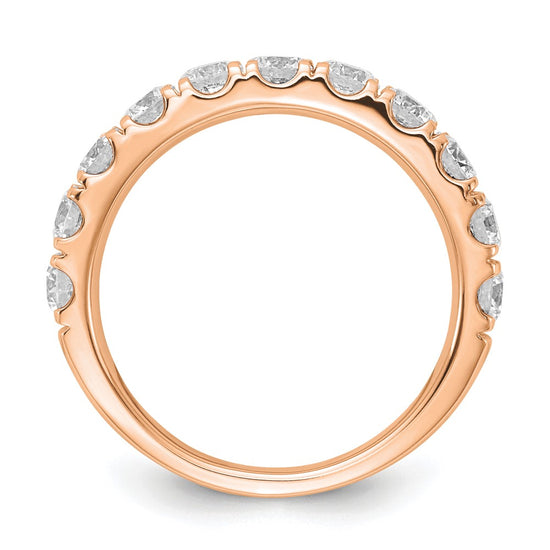 14k Rose Gold 1 1/2 carat Lab Grown Diamond VS/SI+ G+ Complete Wedding Band
