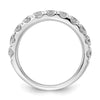 14k White Gold 1 1/2 carat Lab Grown Diamond VS/SI+ G+ Complete Wedding Band