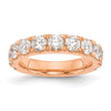 14k Rose Gold 2 carat Lab Grown Diamond VS/SI+ G+ Complete Wedding Band