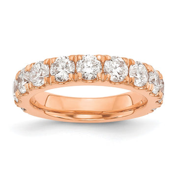 14k Rose Gold 2 carat Lab Grown Diamond VS/SI+ G+ Complete Wedding Band