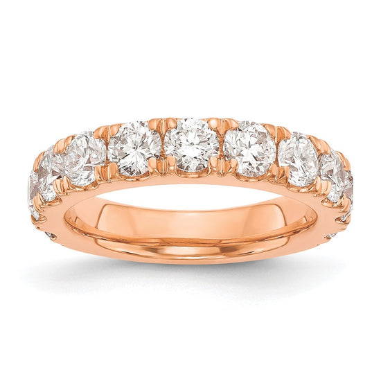 14k Rose Gold 2 carat Lab Grown Diamond VS/SI+ G+ Complete Wedding Band