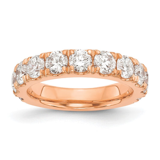 14k Rose Gold 2 carat Lab Grown Diamond VS/SI+ G+ Complete Wedding Band