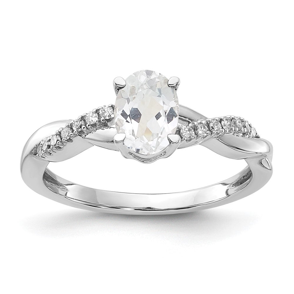 Oval Gemstone & Diamond Rings