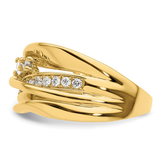 14k 5/8 carat Diamond Fancy Woven Ring