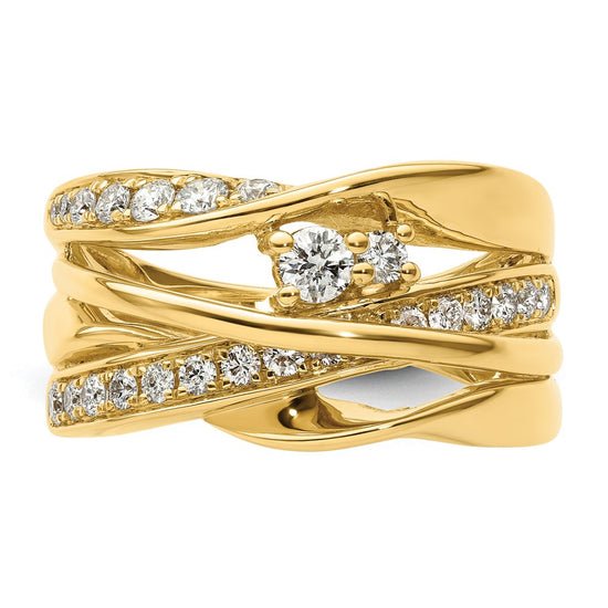 14k 5/8 carat Diamond Fancy Woven Ring