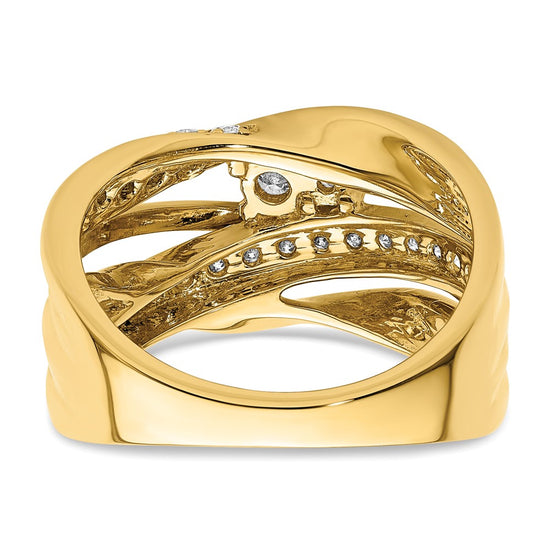 14k 5/8 carat Diamond Fancy Woven Ring