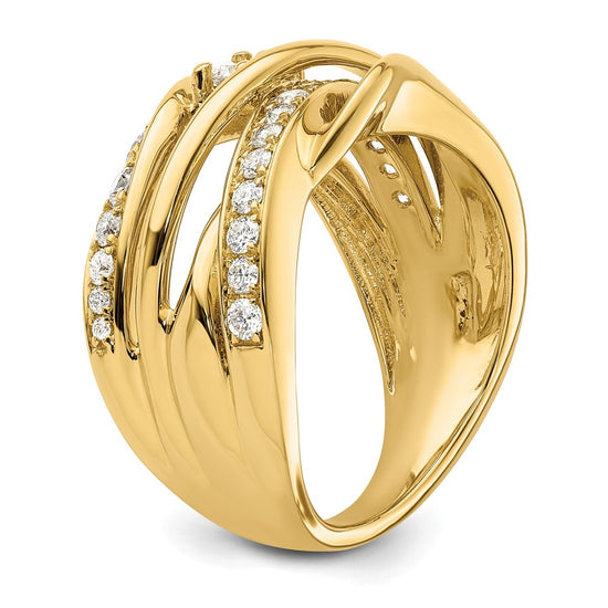 14k 5/8 carat Diamond Fancy Woven Ring