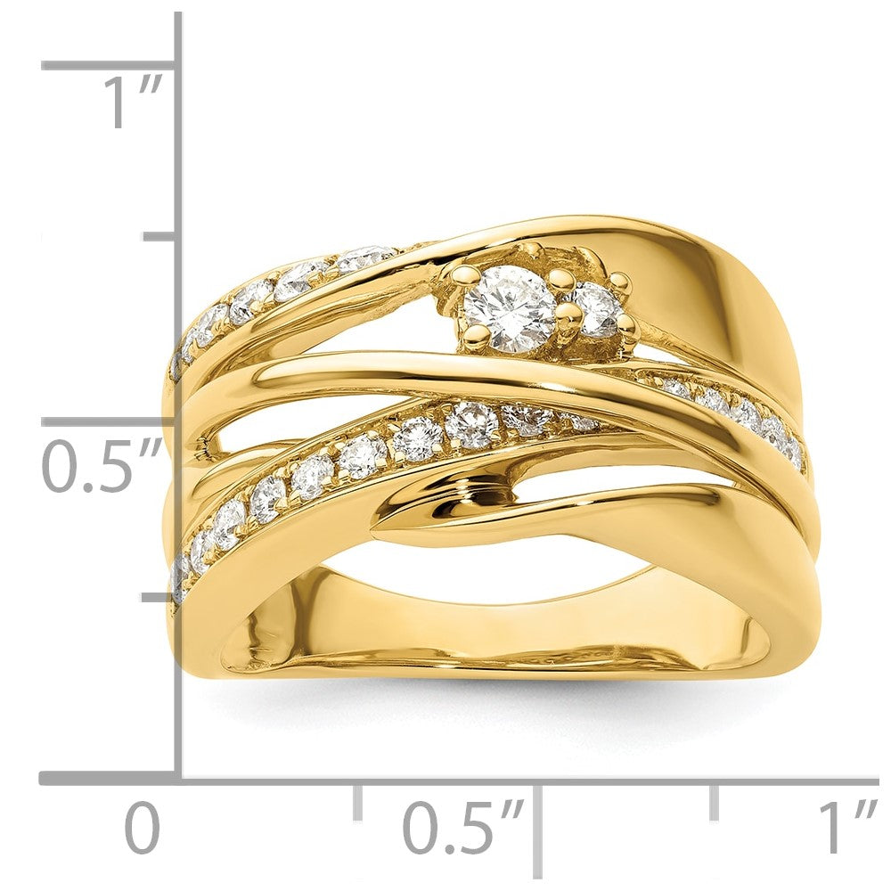 14k 5/8 carat Diamond Fancy Woven Ring