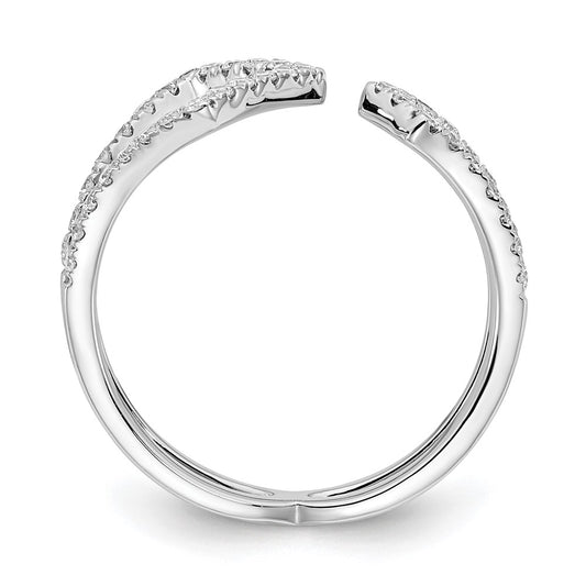 14k White Gold 3/8 carat Lab Grown Diamond VS/SI+ G+ Complete Fashion Ring
