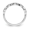 14k White Gold 3mm 1/6 carat Diamond Fancy Band