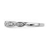 14k White Gold 3mm 1/6 carat Diamond Fancy Band
