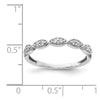 14k White Gold 3mm 1/6 carat Diamond Fancy Band