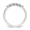 14k White Gold 3mm 5-stone 1/4 carat Diamond Band