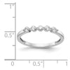 14k White Gold 3mm 5-stone 1/4 carat Diamond Band