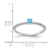 14k White Gold Diamond and Princess Gemstone Ring