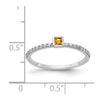 14k White Gold Diamond and Princess Gemstone Ring