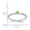 14k White Gold Diamond and Princess Gemstone Ring