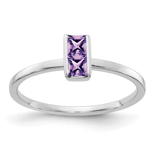 14k White Gold Gemstone Ring