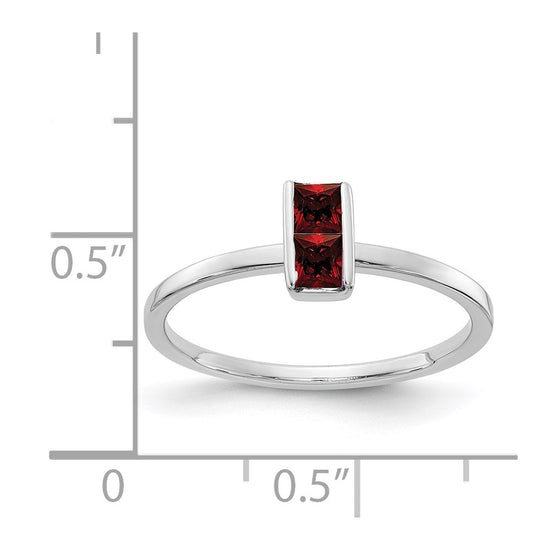 14k White Gold Gemstone Ring