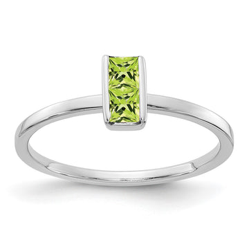 14k White Gold Gemstone Ring