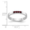14k White Gold 4-stone Gemstone Bands